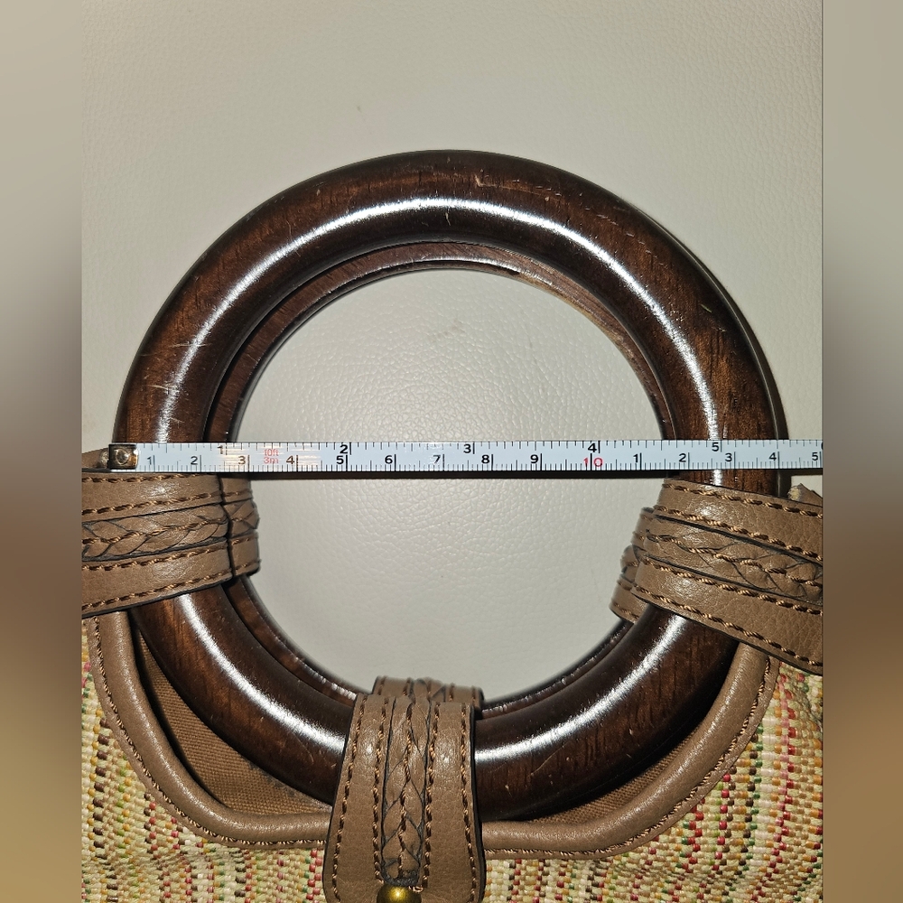 Fossil Multi Color Wood Handle Clutch - Picture 11 of 13